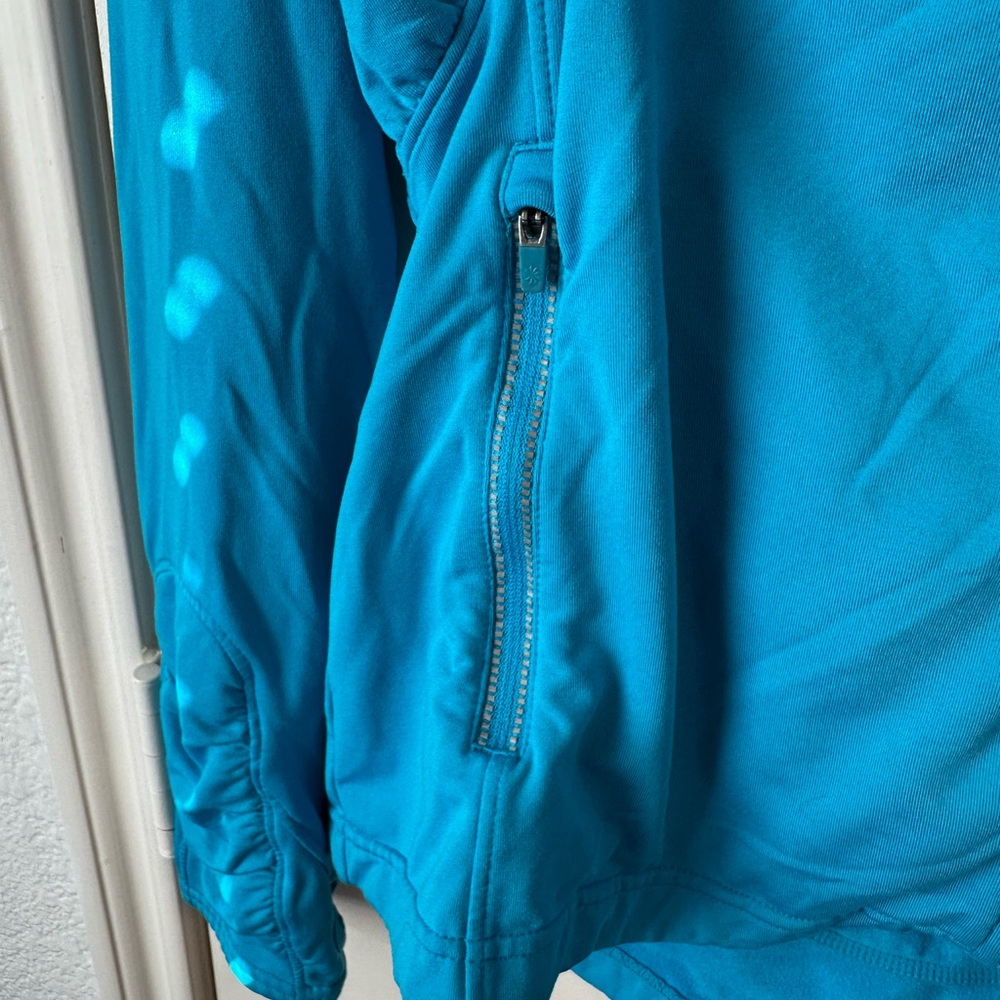 Athleta “Half Mile” Running Zip Up Jacket with Hoodie in Breaker size large - Picture 6 of 16